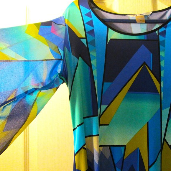 NYGARD GEOMETRIC TUNIC/SUPER MINI SIZE MEDIUM - Picture 2 of 3